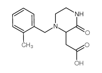 2-[1-[(2-methylphenyl)methyl]-3-oxopiperazin-2-yl]acetic acid