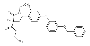 diethyl 2-[2-[2-chloro-4-(3-phenylmethoxyphenyl)sulfanylphenyl]ethyl]-2-fluoropropanedioate