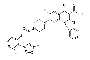 2-(4-{[3-(2,6-Difluorophenyl)-5-methyl-1,2-oxazol-4-yl]carbonyl}- 1-piperazinyl)-3-fluoro-5-oxo-5H-[1,3]benzothiazolo[3,2-a]quinoli ne-6-carboxylic acid