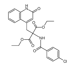 Diethyl 2-(4-chlorobenzamido)-2-[(2-oxo-1,2-dihydroquinolin-4-yl)methyl]malonate