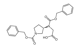 3-(R)-(benzyloxycarbonyl-carboxymethyl-amino)-pyrrolidine-1-carboxylic acid benzyl ester