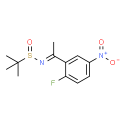 2-Propanesulfinamide, N-[1-(2-fluoro-5-nitrophenyl)ethylidene]-2-methyl-, [N(E),S(R)]- CAS:1075230-62-4 第1张