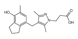 3-[4-[(7-hydroxy-6-methyl-2,3-dihydro-1H-inden-4-yl)methyl]-3,5-dimethylpyrazol-1-yl]propanoic acid