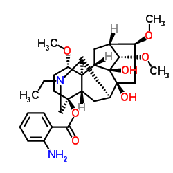 Aconitane-4,8,9-triol,20-ethyl-1,14,16-trimethoxy-, 4-(2-aminobenzoate), (1a,14a,16b) CAS:11033-64-0 第1张