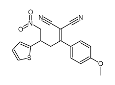 2-[1-(4-methoxyphenyl)-4-nitro-3-thiophen-2-ylbutylidene]propanedinitrile