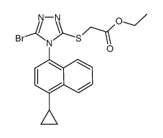 ethyl 2-((5-bromo-4-(4-cyclopropylnaphthalen-1-yl)-4H-1,2,4-triazol-3-yl)thio)acetate CAS:1158970-52-5 第1张