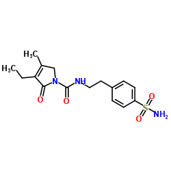 4-[2-[(3-Ethyl-4-methyl-2-oxo-3-pyrrolin-1-yl)carboxamido]ethyl]benzenesulfonamide CAS:119018-29-0 manufacturer price 第1张