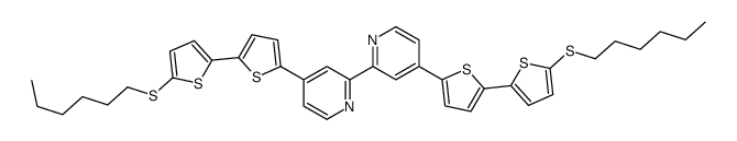 4-[5-(5-hexylsulfanylthiophen-2-yl)thiophen-2-yl]-2-[4-[5-(5-hexylsulfanylthiophen-2-yl)thiophen-2-yl]pyridin-2-yl]pyridine