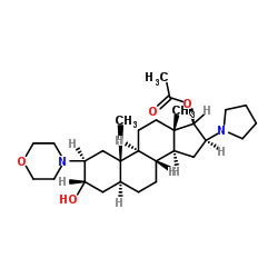 (2b,3a,5a,16b,17b)-17-Acetoxy-3-hydroxy-2-(4-morpholinyl)-16-(1-pyrrolidinyl)androstane CAS:119302-24-8 manufacturer price 第1张