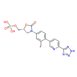 [(5R)-3-{3-Fluoro-4-[6-(2H-tetrazol-5-yl)-3-pyridinyl]phenyl}-2-oxo-1,3-oxazolidin-5-yl]methyl dihydrogen phosphate