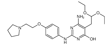 6-amino-5-(2,2-diethoxyethyl)-2-[4-(2-pyrrolidin-1-ylethoxy)anilino]-1H-pyrimidin-4-one