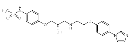 N-[4-[(2S)-2-hydroxy-3-[2-(4-imidazol-1-ylphenoxy)ethylamino]propoxy]phenyl]methanesulfonamide