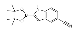 2-(4,4,5,5-tetramethyl-1,3,2-dioxaborolan-2-yl)-1H-indole-5-carbonitrile CAS:1256359-11-1 第1张