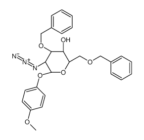 (2R,3S,4R,5R,6S)-5-azido-6-(4-methoxyphenoxy)-4-phenylmethoxy-2-(phenylmethoxymethyl)oxan-3-ol CAS:1272755-25-5 第1张