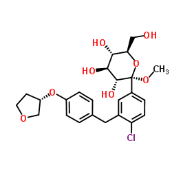 (2S,3R,4S,5S,6R)-2-(3-(4-((S)-tetrahydrofuran-3-yloxy)benzyl)-4-chlorophenyl)-tetrahydro-6-(hydroxyMethyl)-2-Methoxy-2H-pyran-3,4,5-triol Cas:1279691-36-9 第1张