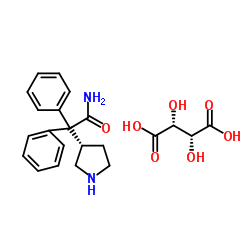 3-(S)-(+)-(1-Carbamoyl-1,1-diphenylmethyl)pyrroloidine-L-(+)-tartarate Cas:134002-26-9 第1张