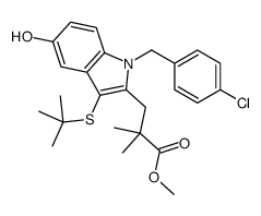 methyl 3-[3-tert-butylsulfanyl-1-[(4-chlorophenyl)methyl]-5-hydroxyindol-2-yl]-2,2-dimethylpropanoate