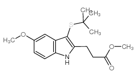 1H-Indole-2-propanoic acid, 3-[(1,1-dimethylethyl)thio]-5-methoxy-methyl ester