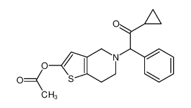 5-(2-cyclopropyl-2-oxo-1-phenylethyl)-4,5,6,7-tetrahydrothieno[3,2-c]pyridin-2-yl Acetate Cas:1391194-45-8 第1张