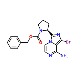 (2S)-2-(8-amino-1-bromoimidazo[1,5-a]pyrazin-3-yl)-1-Pyrrolidinecarboxylic Acid Phenylmethyl Ester Cas:1420478-88-1 第1张