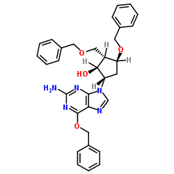 (1S,2S,3S,5S)-5-(2-Amino-6-(benzyloxy)-9H-purin-9-yl)-3-(benzyloxy)-2-(benzyloxymethyl)cyclopentanol