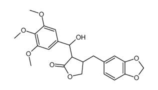 4-(1,3-Benzodioxol-5-ylmethyl)-3-[hydroxy(3,4,5-trimethoxyphenyl) methyl]dihydro-2(3H)-furanone