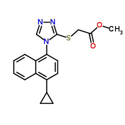 Methyl 2-[[4-(4-cyclopropylnaphthalen-1-yl)-4H-1,2,4-triazol-3-yl]thio]acetate CAS:1533519-85-5 manufacturer price 第1张