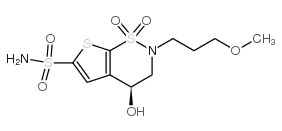 (S)-3,4-Dihydro-4-hydroxy-2-(3-methoxypropyl)-2H-thieno[3,2-e]-1,2-thiazine-6-sulfonamide 1,1-dioxide Cas:154127-42-1 第1张