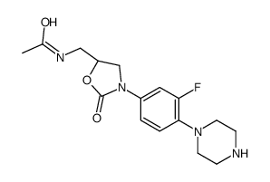 N-[[(5S)-3-(3-fluoro-4-piperazin-1-ylphenyl)-2-oxo-1,3-oxazolidin-5-yl]methyl]acetamide