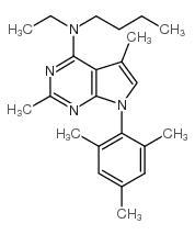 N-butyl-N-ethyl-2,5-dimethyl-7-(2,4,6-trimethylphenyl)pyrrolo[2,3-d]pyrimidin-4-amine CAS:157286-86-7 第1张