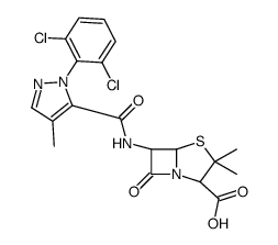 (2S,5R,6R)-6-({[1-(2,6-Dichlorophenyl)-4-methyl-1H-pyrazol-5-yl]c arbonyl}amino)-3,3-dimethyl-7-oxo-4-thia-1-azabicyclo[3.2.0]hepta ne-2-carboxylic acid