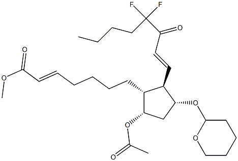 (E)-methyl 7-((1R,2R,3R,5S)-5-acetoxy-2-((E)-4,4-difluoro-3-oxooct-1-en-1-yl)-3-((tetrahydro-2H-pyran-2-yl)oxy)cyclopentyl)hept-2-enoate