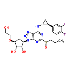 (1S,2S,3R,5S)-3-[7-{[(1R,2S)-2-(3,4-Difluorophenyl)cyclopropyl]amino}-5-(propylsulfinyl)-3H-[1,2,3]triazolo[4,5-d]pyrimidin-3-yl]-5-(2-hydroxyethoxy)-1,2-cyclopentanediol