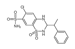 6-Chloro-3-(1-phenylethyl)-3,4-dihydro-2H-1,2,4-benzothiadiazine- 7-sulfonamide 1,1-dioxide