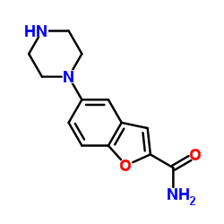 5-(1-Piperazinyl)benzofuran-2-carboxamide Cas:183288-46-2 第1张