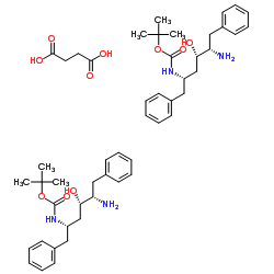 (2S,3S,5S)-5-tert-Butyloxycarbonylamino-2-amino-3-hydroxy-1,6-diphenylhexane Succinate Cas:183388-64-9 第1张