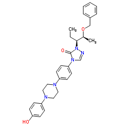 2-[(1S,2S)-1-ethyl-2-bezyloxypropyl]-2,4-dihydro-4-[4-[4-(4-hydroxyphenyl)-1-piperazinyl]phenyl]- 3H-1,2,4-Triazol-3-one Cas:184177-83-1 第1张