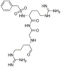 N2-[(Phenylmethyl)sulfonyl]-D-arginyl-N-[(1S)-4-[(aminoiminomethyl)amino]-1-formylbutyl]glycinamide