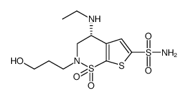 (4R)-4-(ethylamino)-2-(3-hydroxypropyl)-3,4-dihydro-2H-thieno[3,2-e][1,2]thiazine-6-sulfonamide-1,1-dioxide