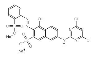 disodium 7-[(4,6-dichloro-1,3,5-triazin-2-yl)amino]-4-hydroxy-3-[(2-sulphonatophenyl)azo]naphthalene-2-sulphonate