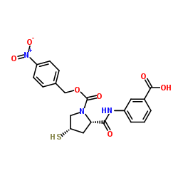 3-[[[(2s,4s)-4-mercapto-1-(4-nitrobenzyloxy)carbonyl-2-pyrrolidinyl]carbonyl]amino]benzoic acid Cas:202467-69-4 第1张