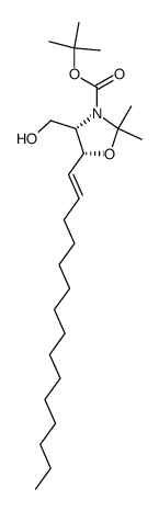 tert-butyl (4S,5R,1'E)-4-(hydroxymethyl)-2,2-dimethyl-5-(pentadec-1'-enyl)-oxazolidine-3-carboxylate