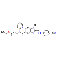 3-[[[2-[[(4-Cyanophenyl)amino]methyl]-1-methyl-1H-benzimidazol-5-yl]carbonyl]pyridin-2-ylamino]propionic Acid Ethyl Ester Cas:211915-84-3 第1张