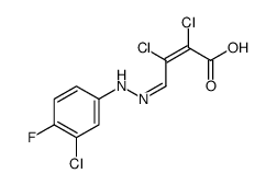 2,3-dichloro-4-[(3-chloro-4-fluorophenyl)hydrazinylidene]but-2-enoic acid