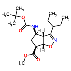 (3aR,4R,6S,6aS)-4-[[(1,1-Dimethylethoxy)carbonyl]amino]-3-(1-ethylpropyl)-3a,5,6,6a-tetrahydro-4H-cyclopent[d]isoxazole-6-carboxylic acid methyl ester