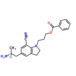 3-{5-[(2R)-2-Aminopropyl]-7-cyano-2,3-dihydro-1H-indol-1-yl}propy l benzoate CAS:239463-72-0 第1张