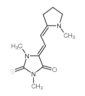 1,3-dimethyl-5-[(1-methyl-2-pyrrolidinylidene)ethylidene]-2-thioxo-4-imidazolidinone