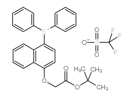 t-butyl 2-[4-(diphenylsulfonium)naphthoxy]acetate, triflate salt