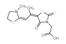 5-[1-methyl-2-(3-methyl-2-thiazolidinylidene)ethylidene]-4-oxo- 2-thioxo-3- thiazolidineacetic acid