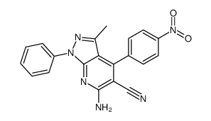 6-amino-3-methyl-4-(4-nitrophenyl)-1-phenylpyrazolo[3,4-b]pyridine-5-carbonitrile